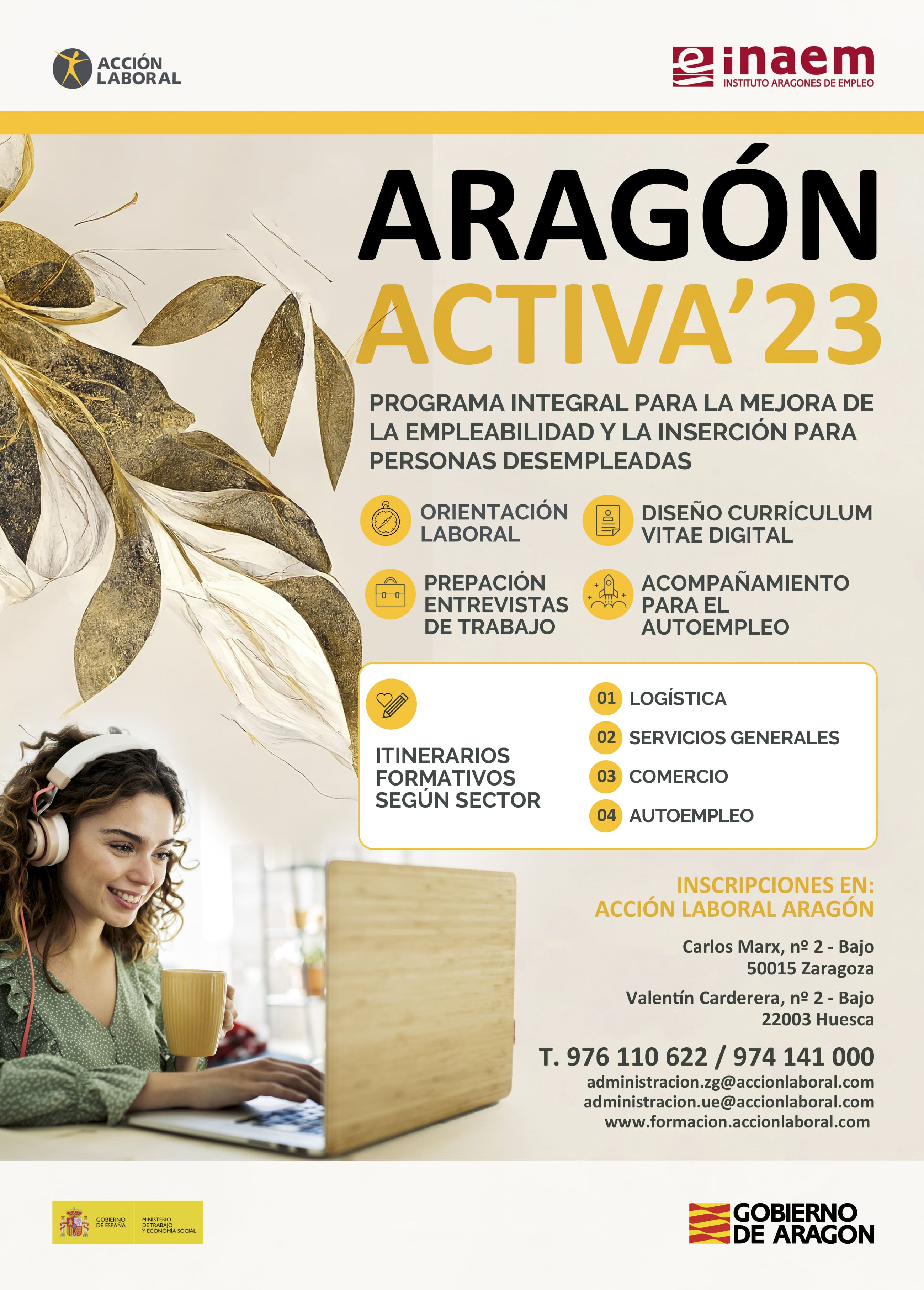 Cursos gratuitos Aragón para 2023