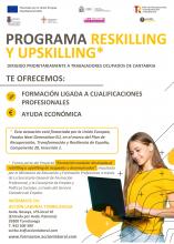 Cartes del programa Reskilling y Upsilling dirigido prioritariamente a trabajadores ocupados de Cantabria